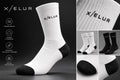 Calcetines altos X/ELUR blanco y negro, pack de 3