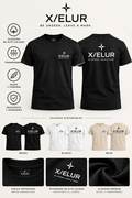 Camiseta oversize X/ELUR Signature con logo en el pecho y marca en la espalda